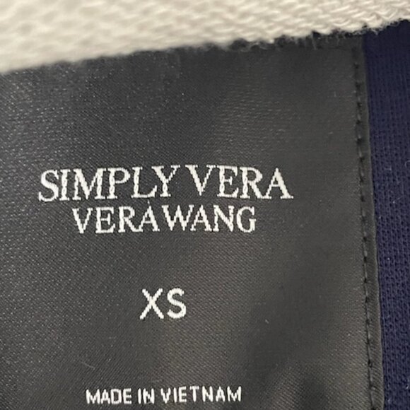 Simply Vera Vera Wang Women's Navy Blue Blazer w/Gray Hooded Insert Sz XS - Picture 5 of 6